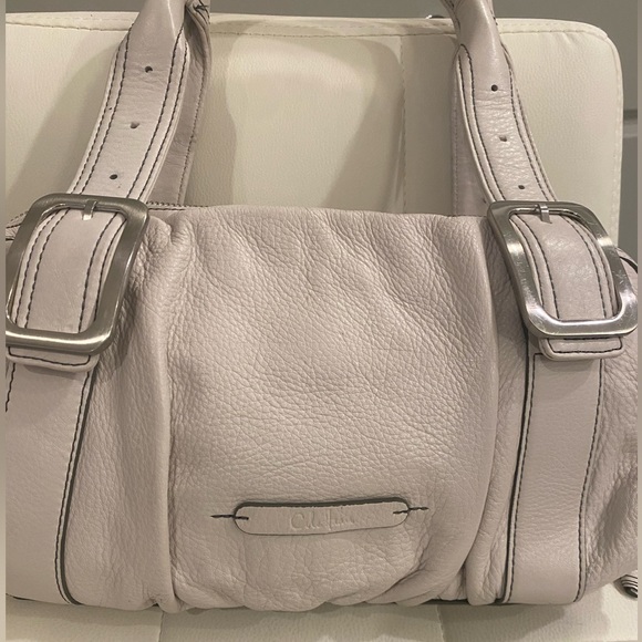 Cole Haan Off White Vintage Leather Shoulder Bag - Picture 1 of 9